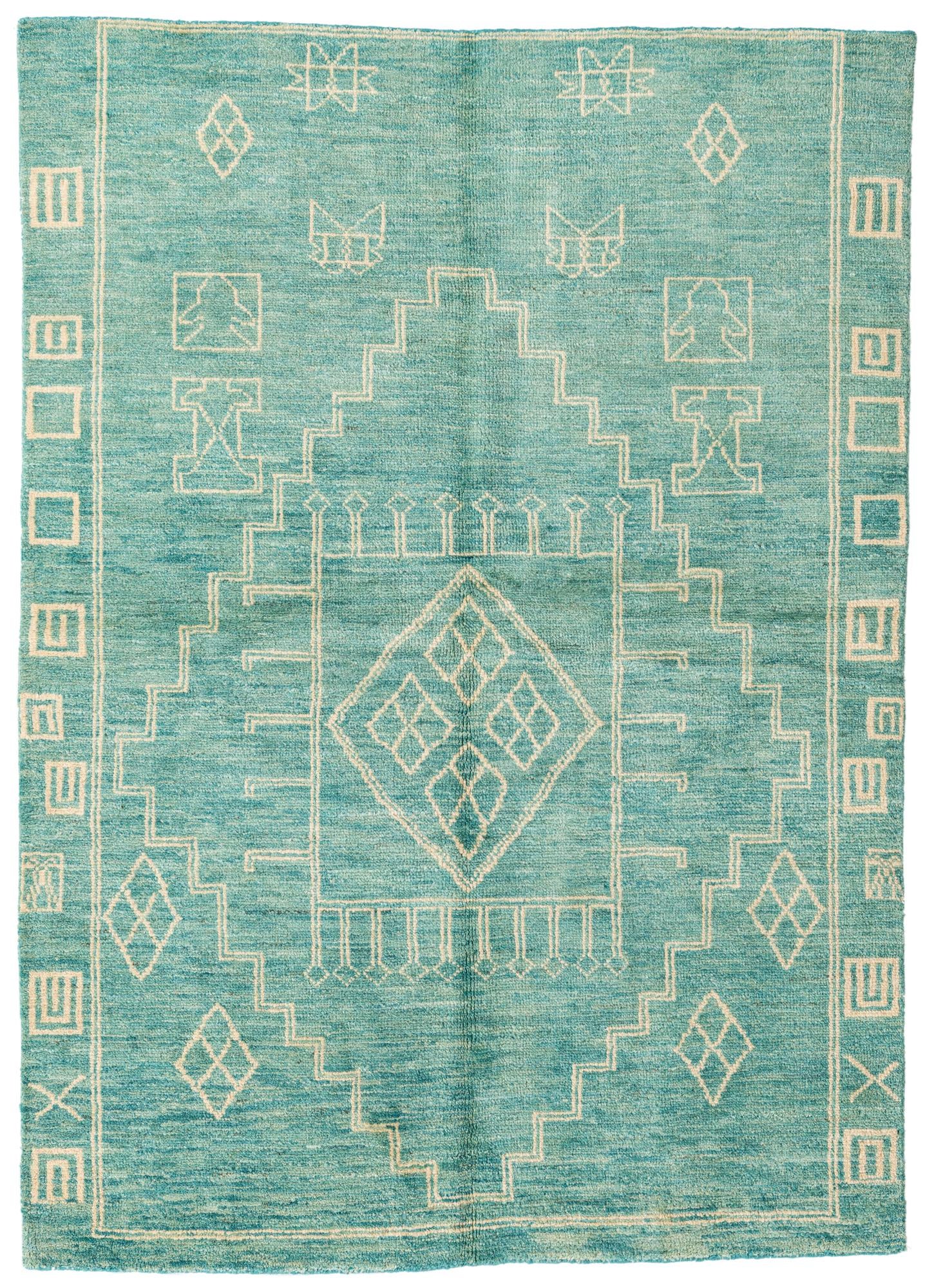5' 7 x 7' 10 Hand Knotted Moroccan Wool Rug