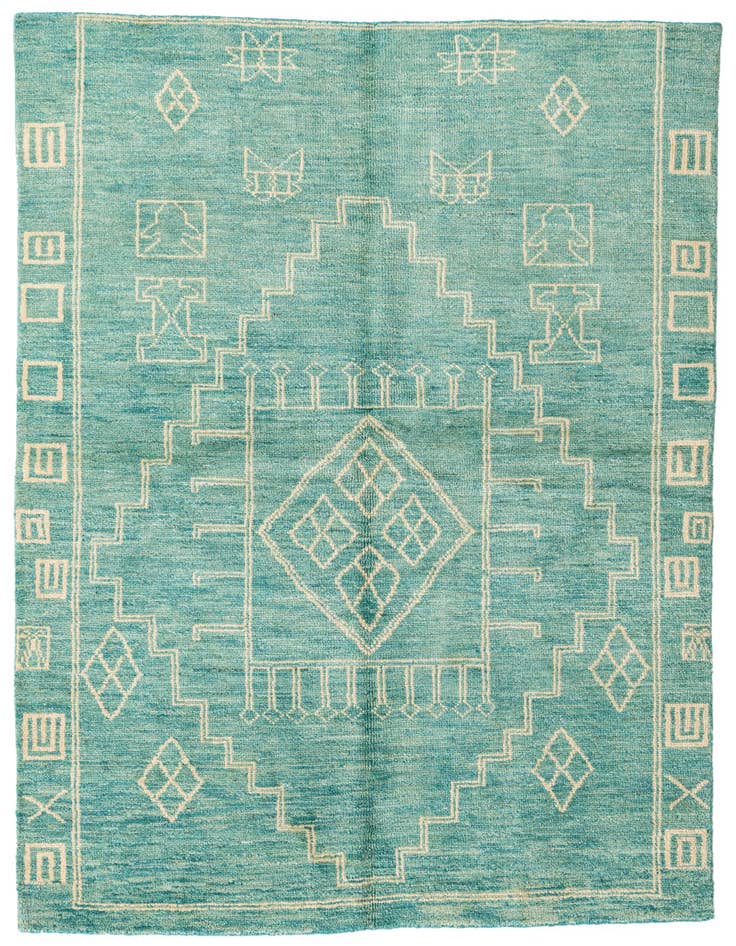 Detail image of 5' 7 x 7' 10 Hand Knotted Moroccan Wool Rug