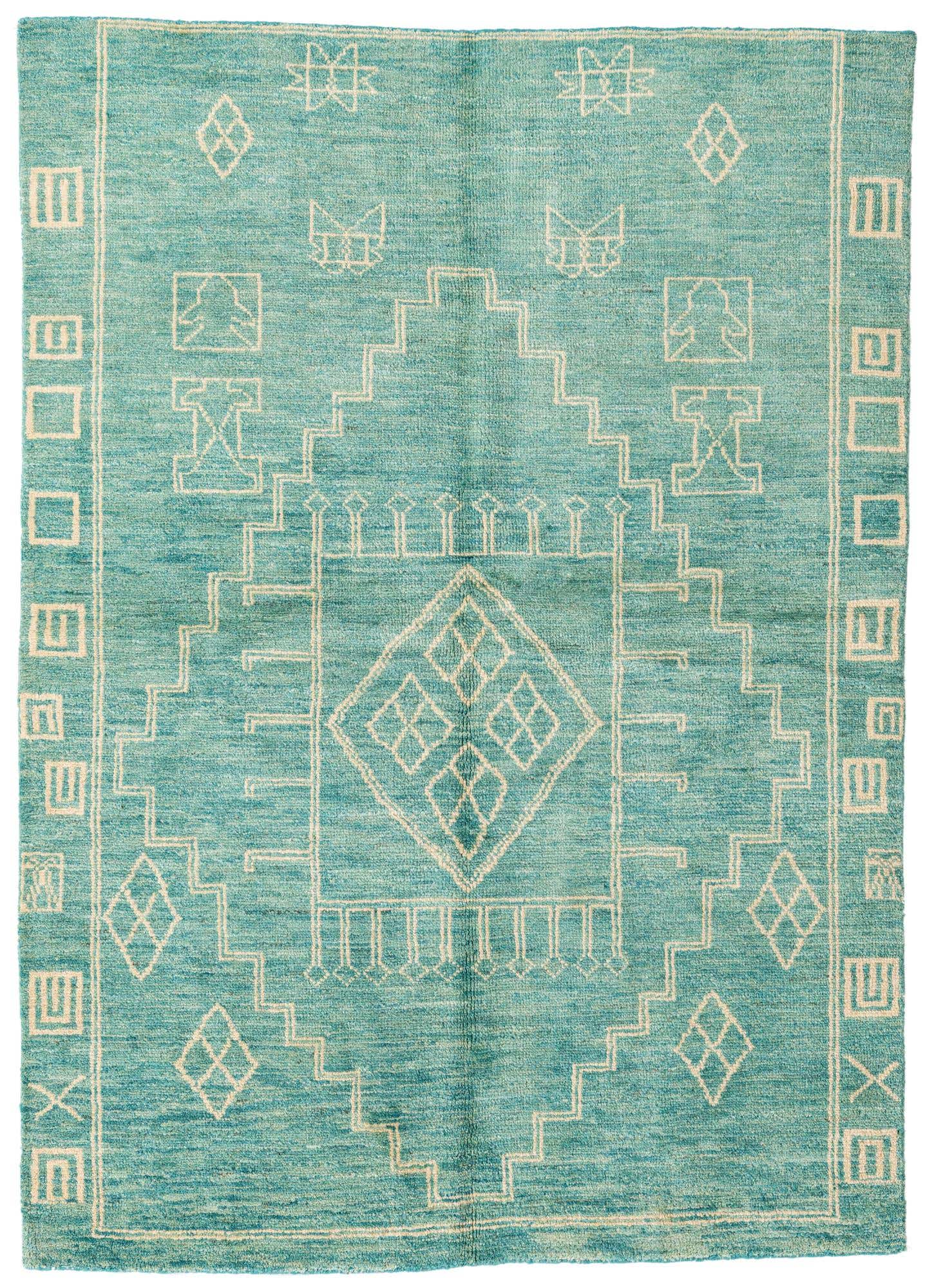 5' 7 x 7' 10 Hand Knotted Moroccan Wool Rug
