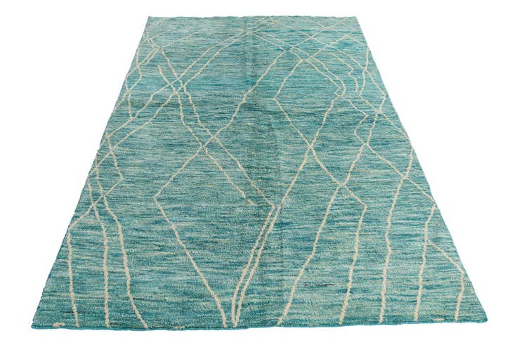 Detail image of 5' 7 x 8' 2 Hand Knotted Moroccan Wool Rug