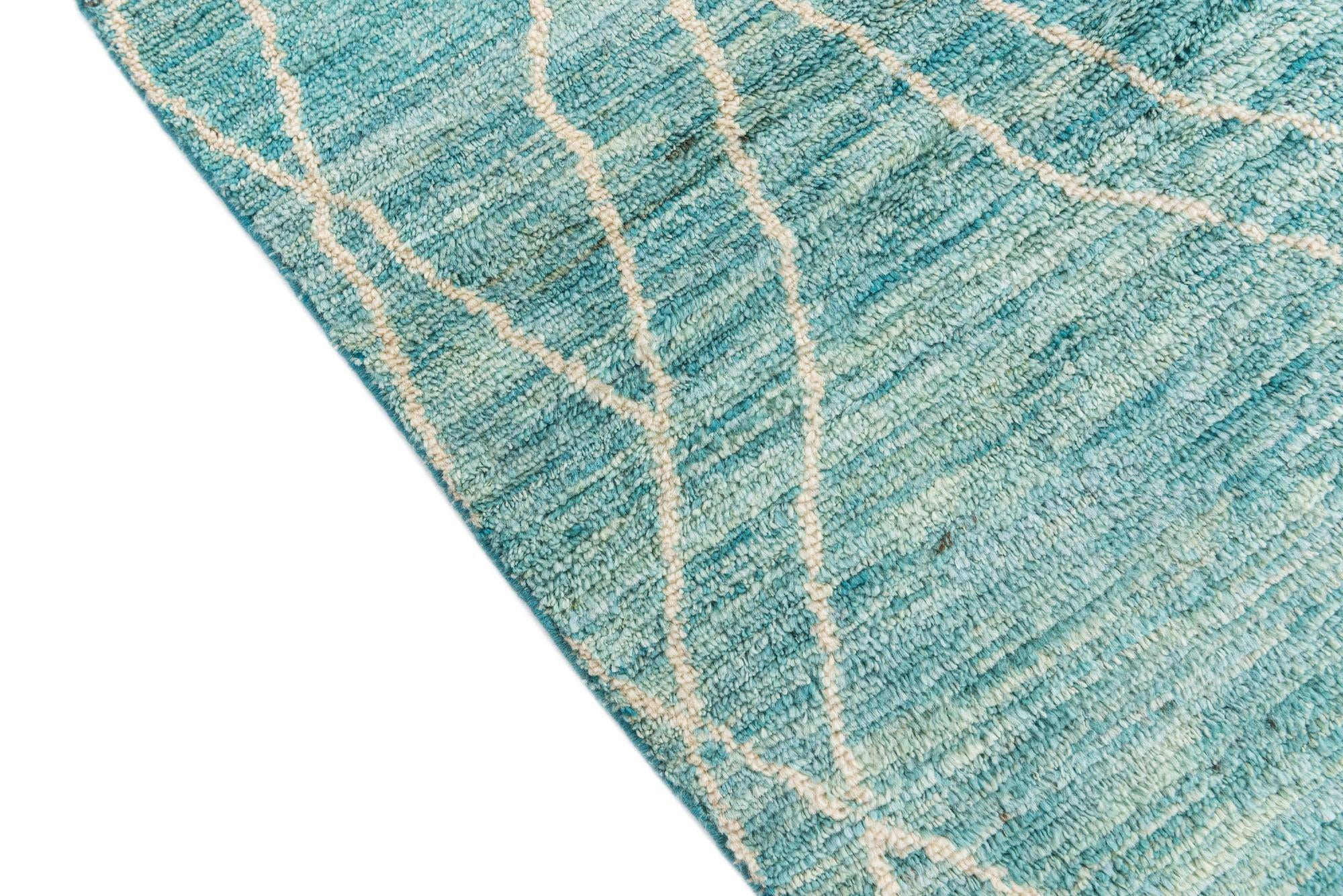 5' 7 x 8' 2 Hand Knotted Moroccan Wool Rug