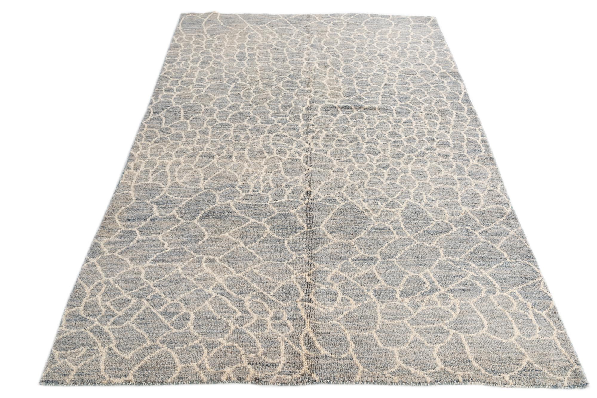 5' 5 x 7' 10 Hand Knotted Moroccan Wool Rug