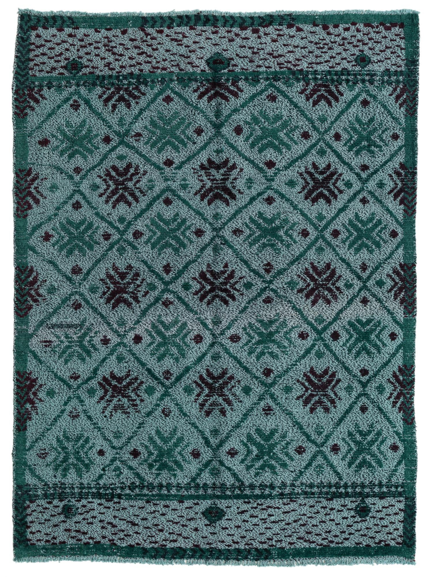 5' x 6' 9 Hand Knotted Moroccan Wool Rug