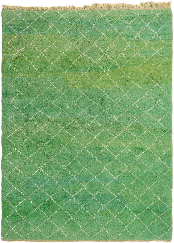 6' 9 x 10' Hand Knotted Moroccan Wool Rug