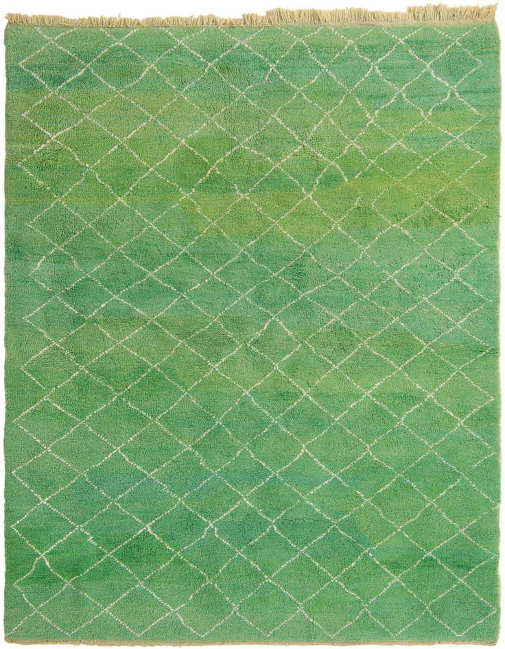 Detail image of 6' 9 x 10' Hand Knotted Moroccan Wool Rug