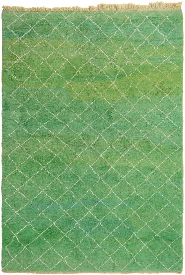 Detail image of 6' 9 x 10' Hand Knotted Moroccan Wool Rug
