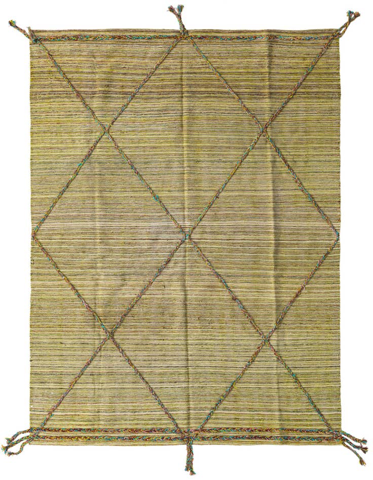 Detail image of 5' 3 x 7' 7 Hand Knotted Moroccan Wool Rug
