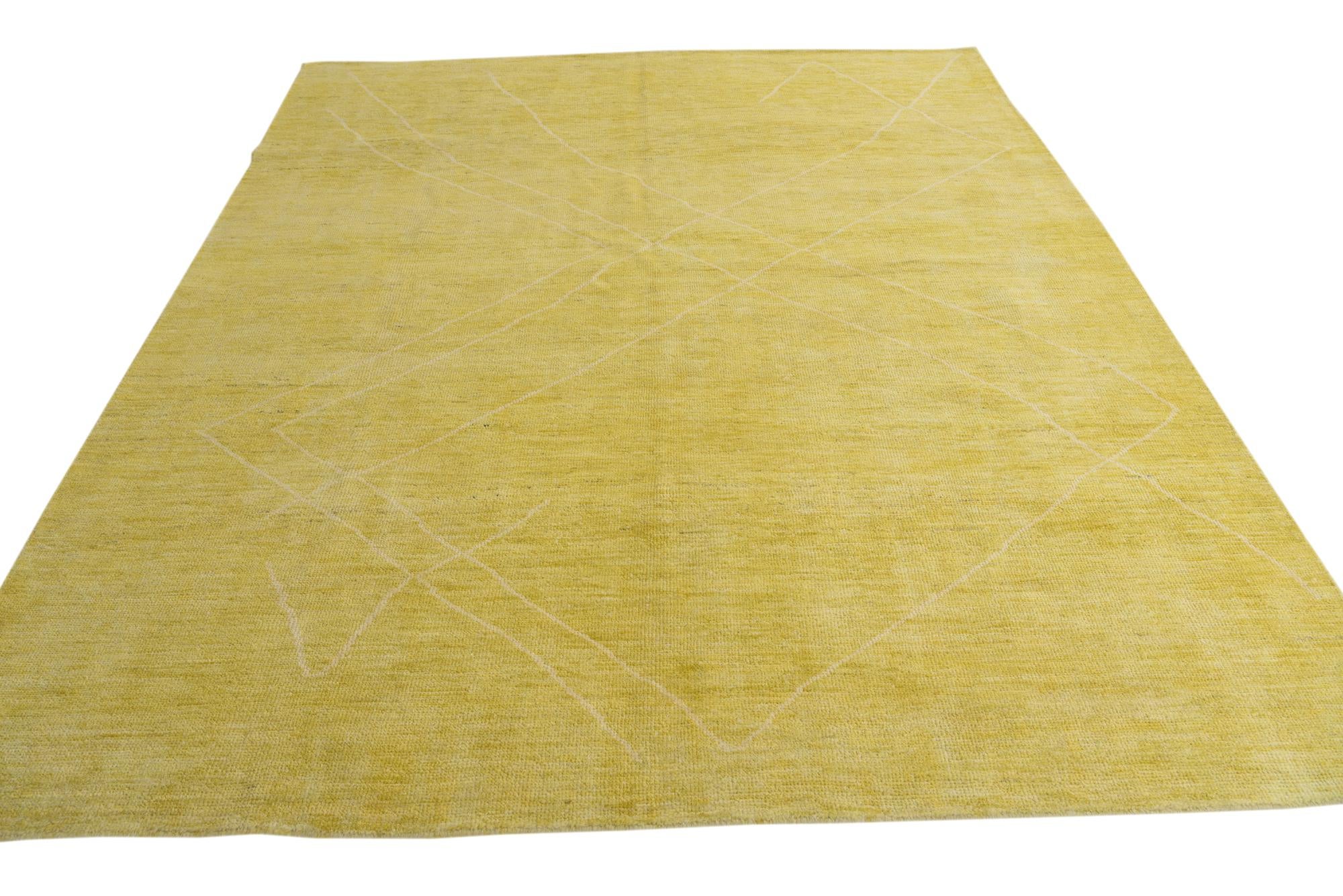 8' 1 x 9' 9 Hand Knotted Moroccan Wool Rug