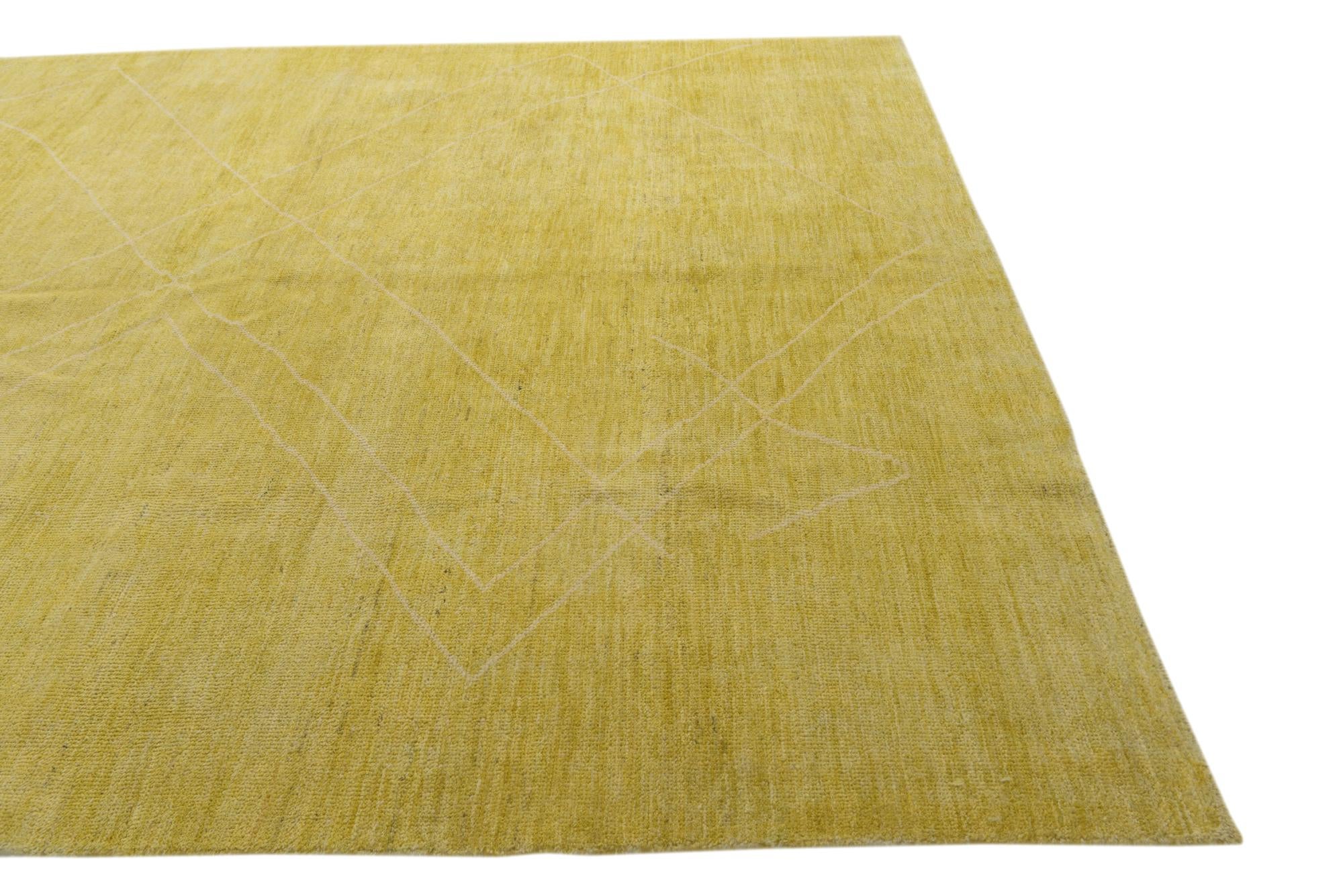 8' 1 x 9' 9 Hand Knotted Moroccan Wool Rug
