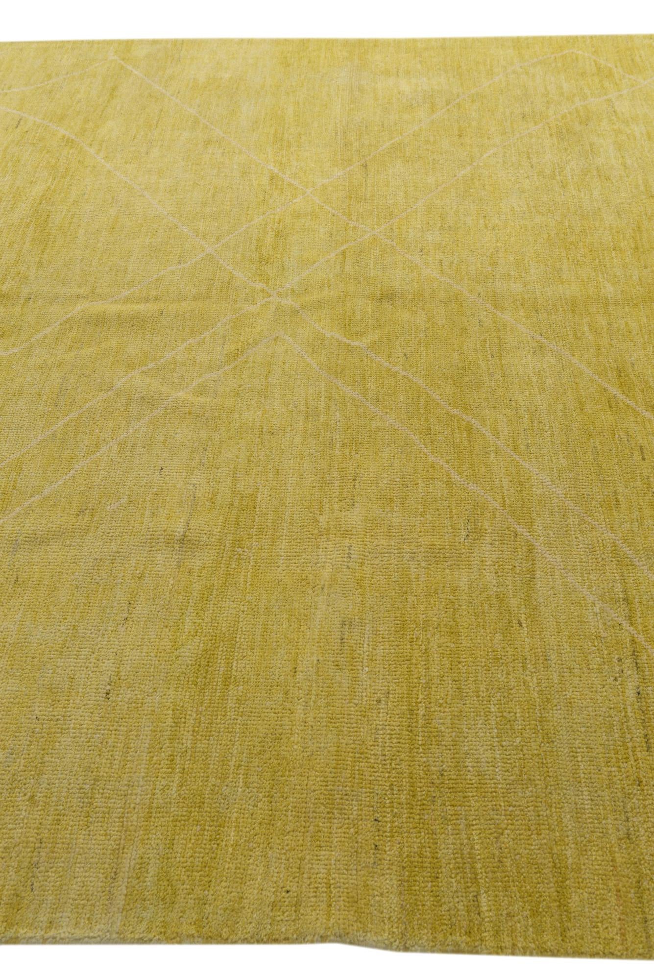 8' 1 x 9' 9 Hand Knotted Moroccan Wool Rug