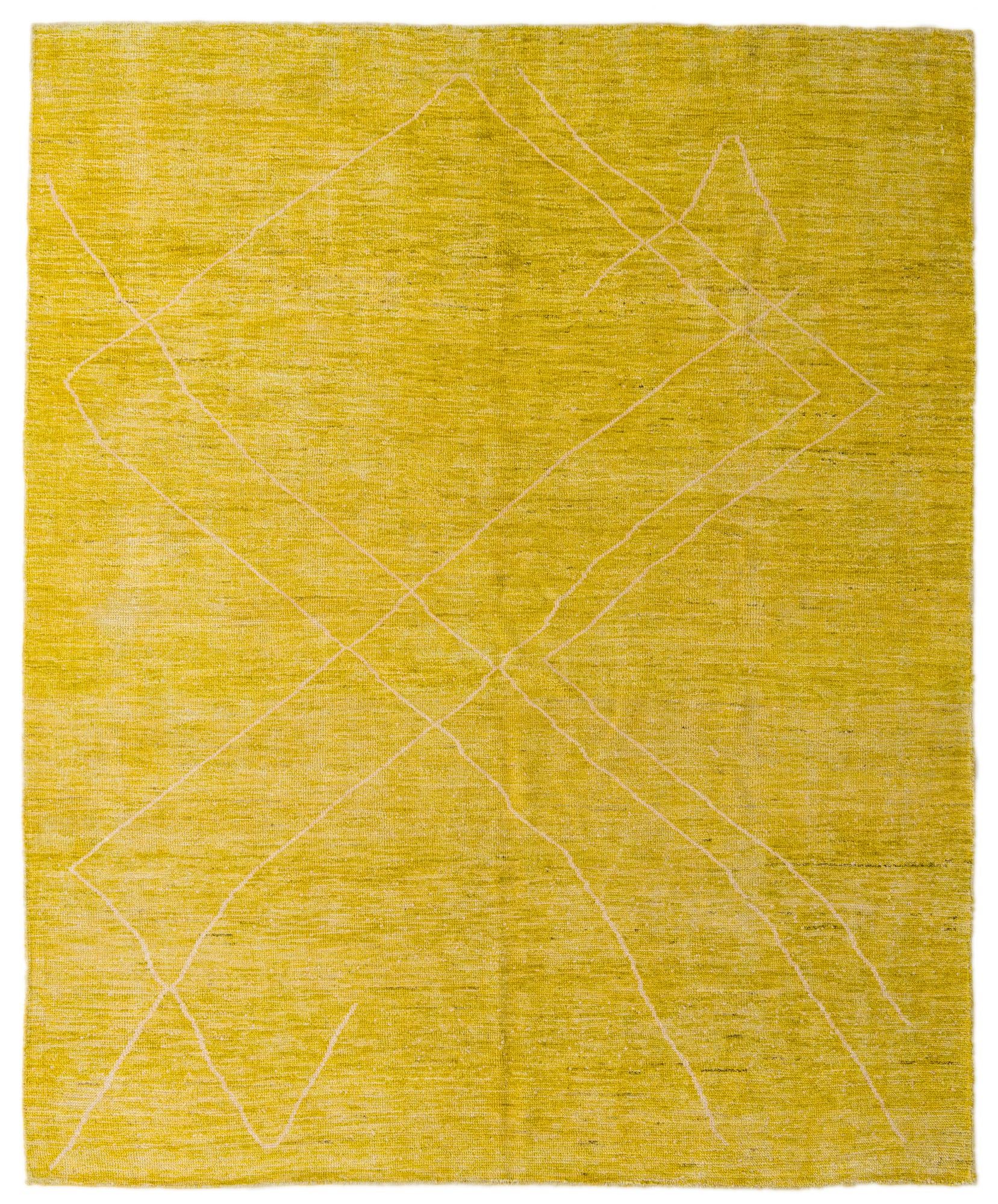 8' 1 x 9' 9 Hand Knotted Moroccan Wool Rug