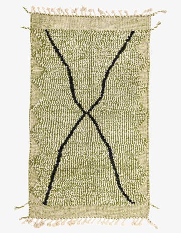 4' x 6' 7 Hand Knotted Moroccan Wool Rug