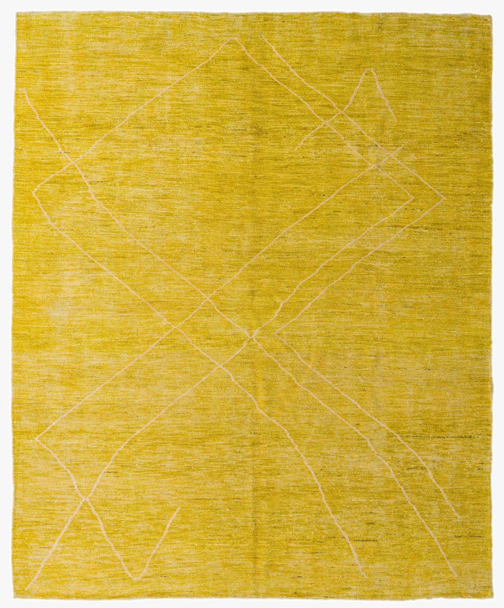 8' 1 x 9' 9  Hand Knotted Moroccan Wool Rug