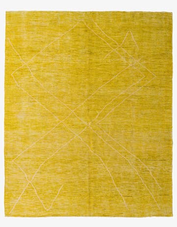 8' 1 x 9' 9 Hand Knotted Moroccan Wool Rug