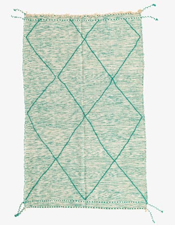 5' x 8' Hand Knotted Moroccan Wool Rug