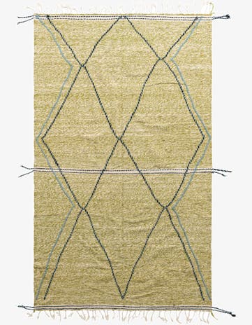 6' 5 x 10' 2 Hand Knotted Moroccan Wool Rug