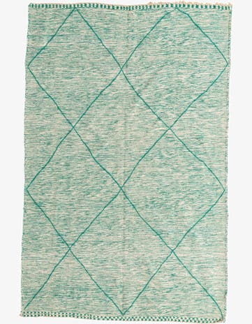 6' 4 x 9' 10 Hand Knotted Moroccan Wool Rug