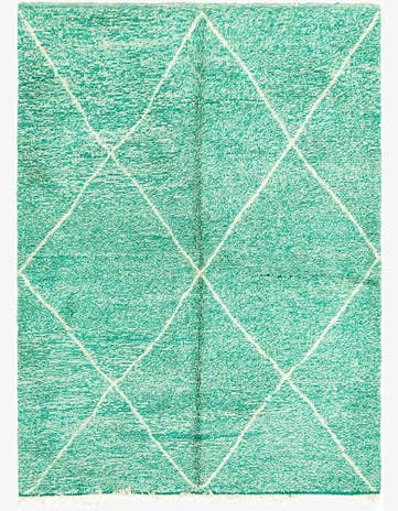 6' 8 x 9' 1 Hand Knotted Moroccan Wool Rug