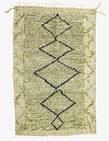 4' 3 x 6' 6 Hand Knotted Moroccan Wool Rug