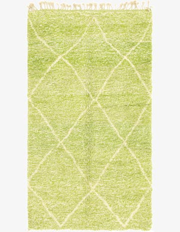 4' 8 x 8' Hand Knotted Moroccan Wool Rug