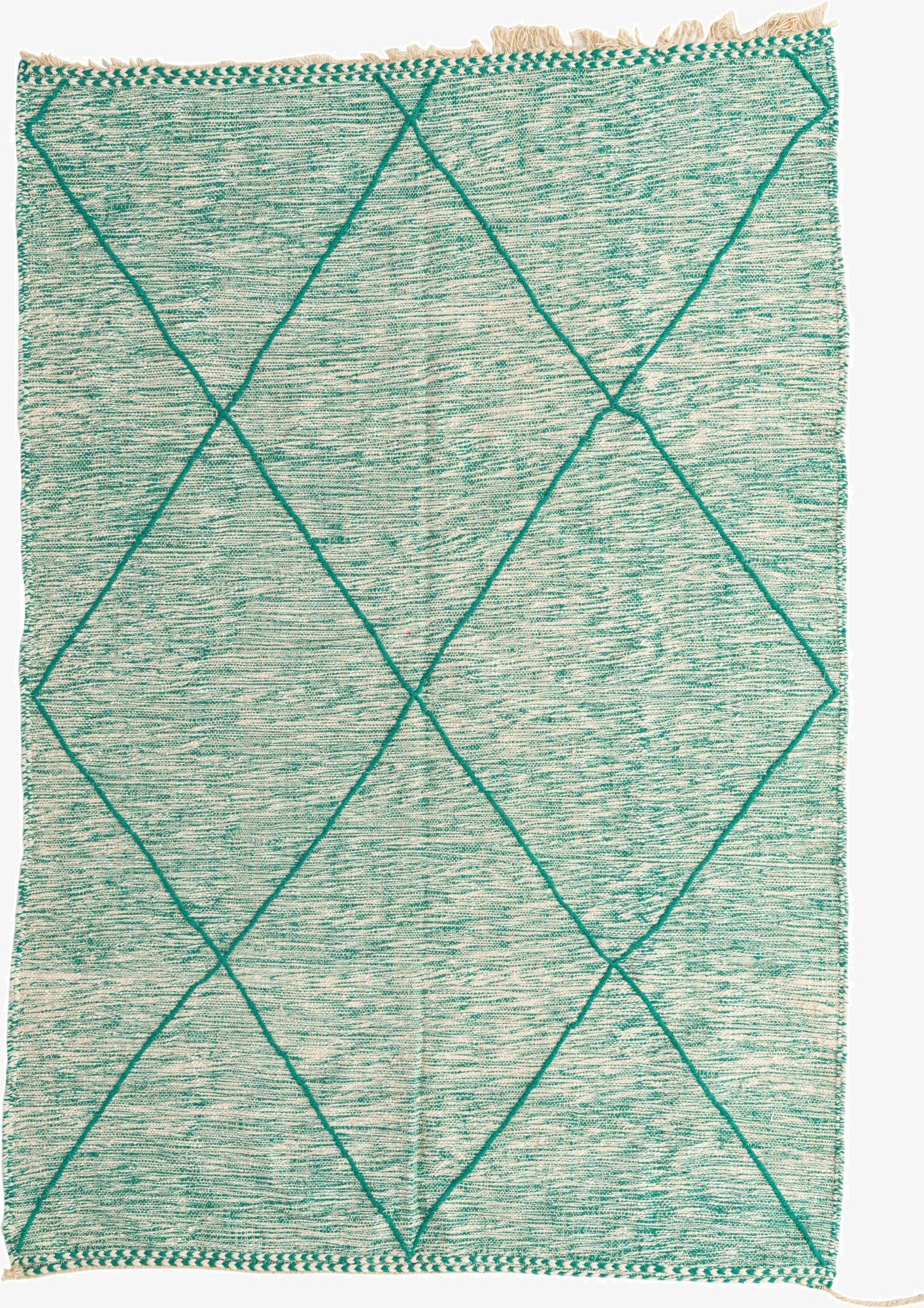 6' 6 x 9' 7  Hand Knotted Moroccan Wool Rug