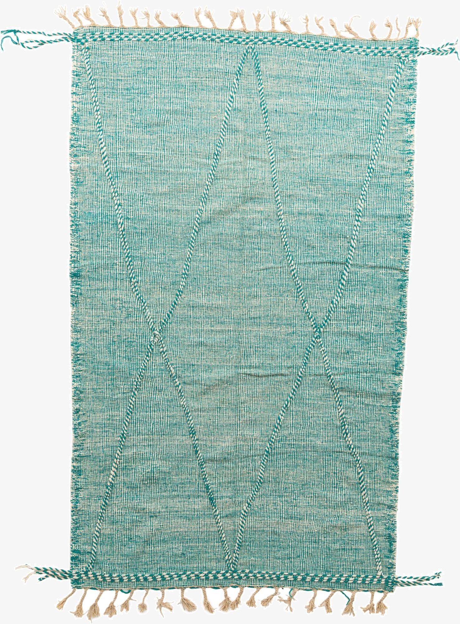 6' 3 x 10' 9  Hand Knotted Moroccan Wool Rug