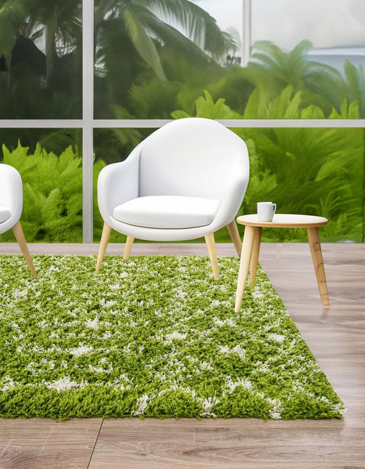 Detail image of 9' x 12' Moroccan Trellis Shag Rug