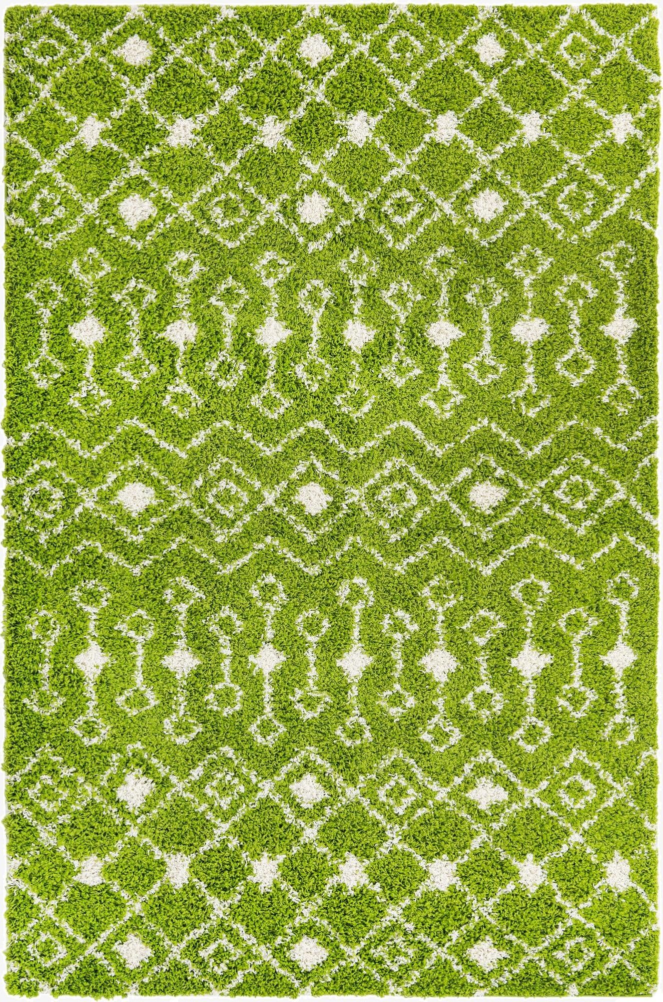 Primary image 6' x 9' Moroccan Trellis Shag Rug