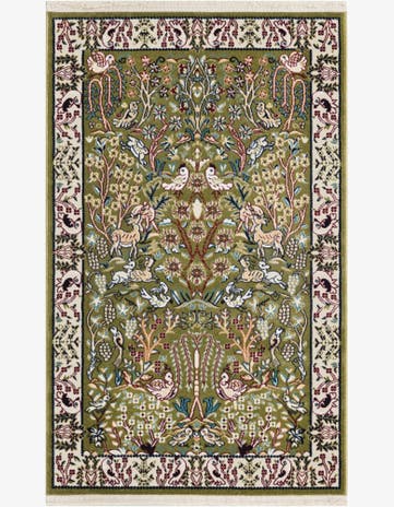 Green Nain Design Rug