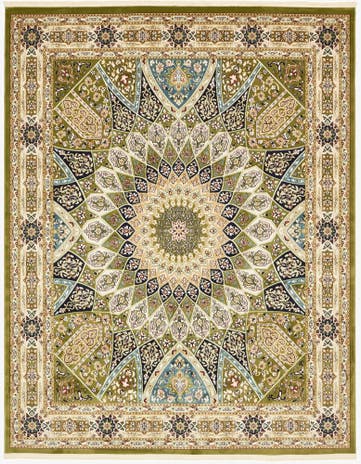 Green Nain Design Rug