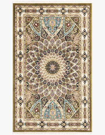 Green Nain Design Rug