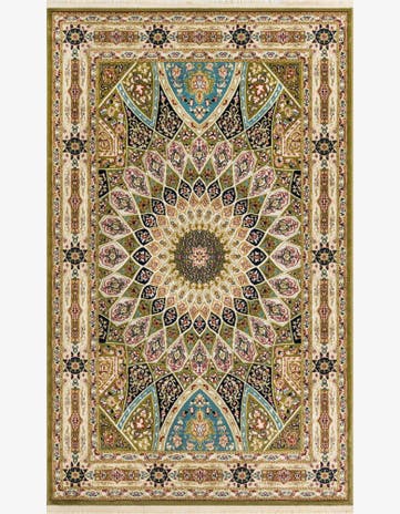Green Nain Design Rug