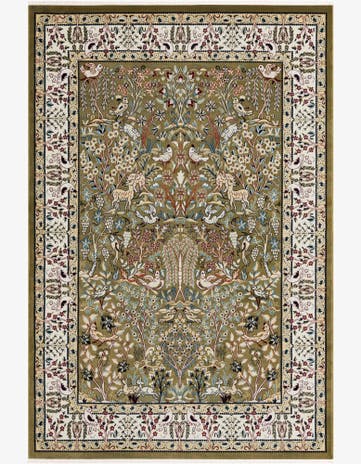 Green Nain Design Rug