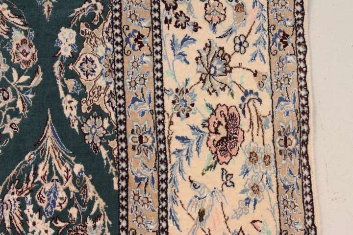 6' 6 x 7' 9 Hand Knotted Nain Persian Rug