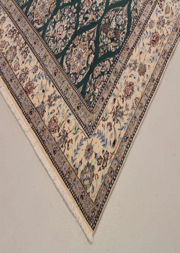 6' 6 x 7' 9 Hand Knotted Nain Persian Rug