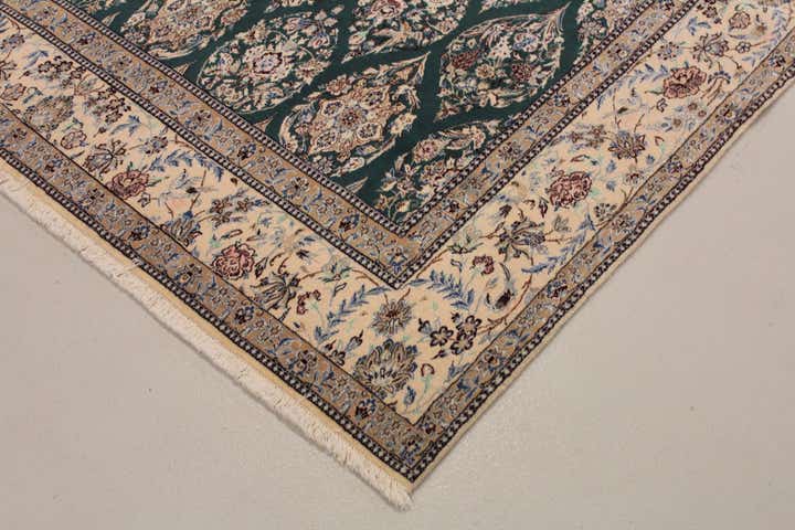 6' 6 x 7' 9 Hand Knotted Nain Persian Rug
