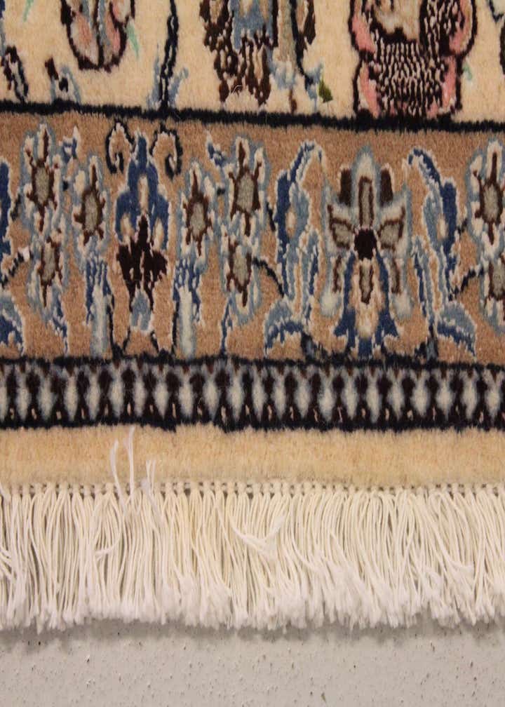 6' 6 x 7' 9 Hand Knotted Nain Persian Rug