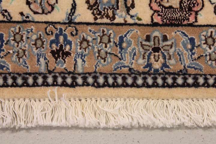 6' 6 x 7' 9 Hand Knotted Nain Persian Rug