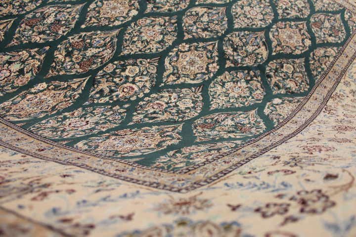 6' 6 x 7' 9 Hand Knotted Nain Persian Rug