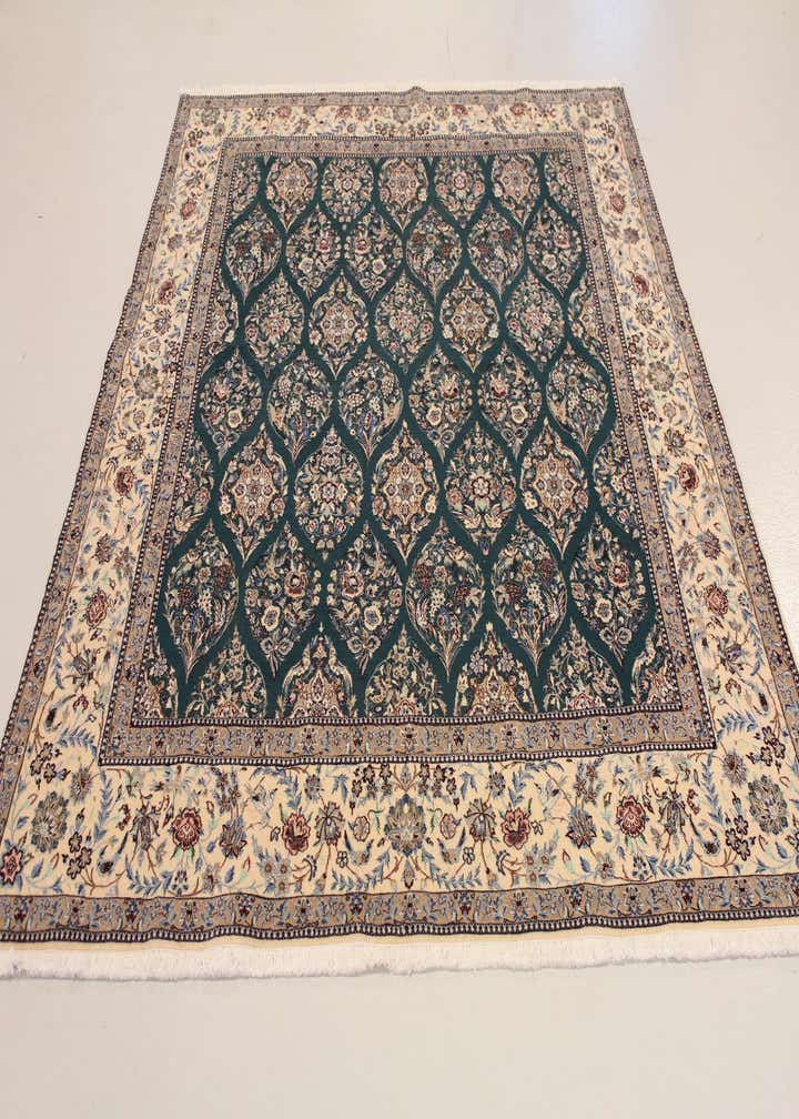 6' 6 x 7' 9 Hand Knotted Nain Persian Rug