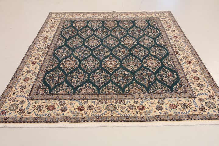6' 6 x 7' 9 Hand Knotted Nain Persian Rug