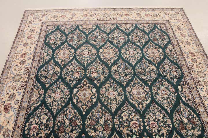 6' 6 x 7' 9 Hand Knotted Nain Persian Rug