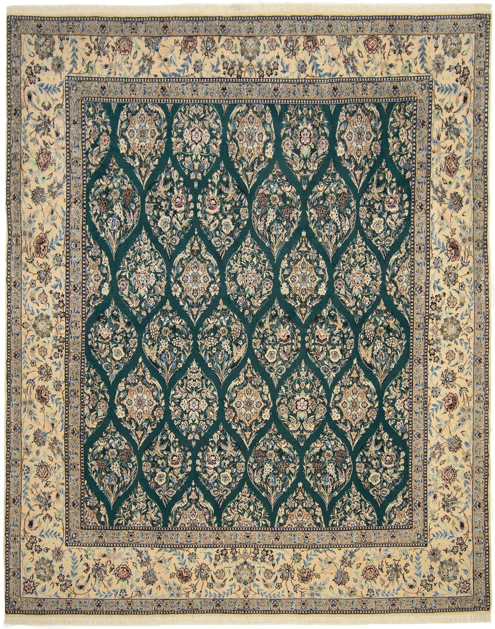 6' 6 x 7' 9 Hand Knotted Nain Persian Rug
