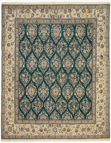 6' 6 x 7' 9 Hand Knotted Nain Persian Rug