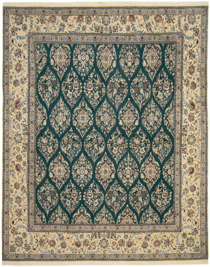 6' 6 x 7' 9 Hand Knotted Nain Persian Rug