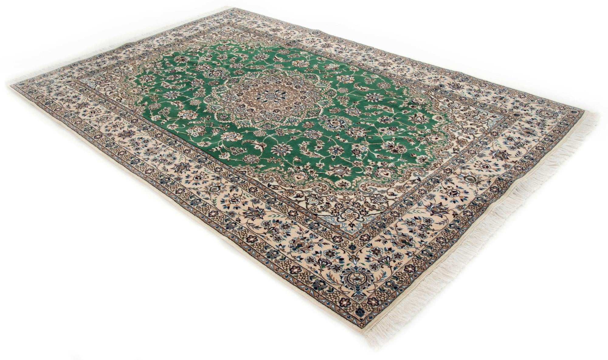 6' 6 x 9' 11 Hand Knotted Nain Persian Rug