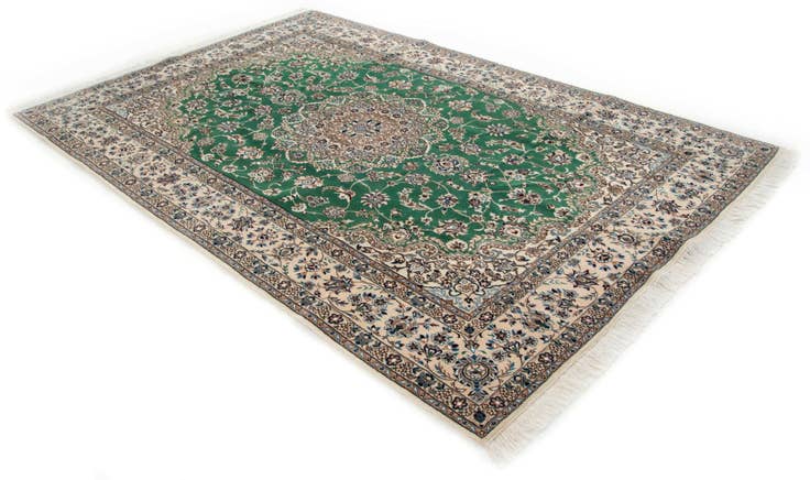 Detail image of 6' 6 x 9' 11 Hand Knotted Nain Persian Rug