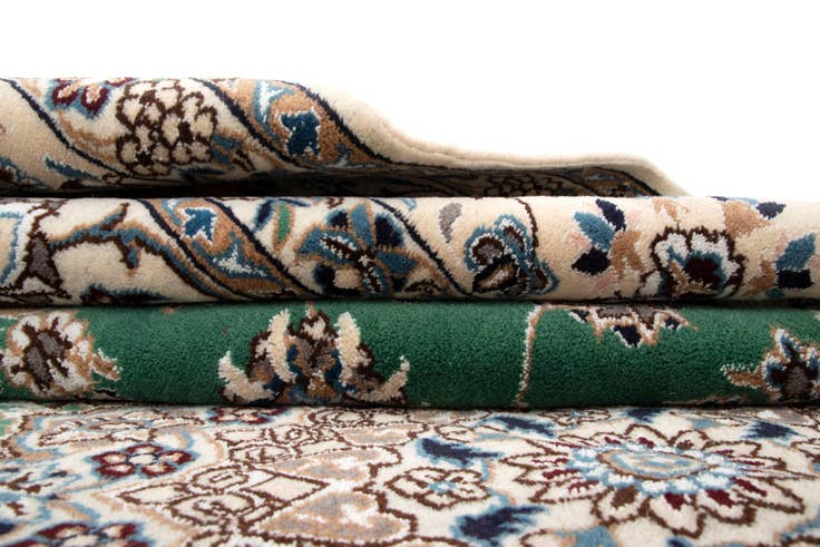 Detail image of 6' 6 x 9' 11 Hand Knotted Nain Persian Rug