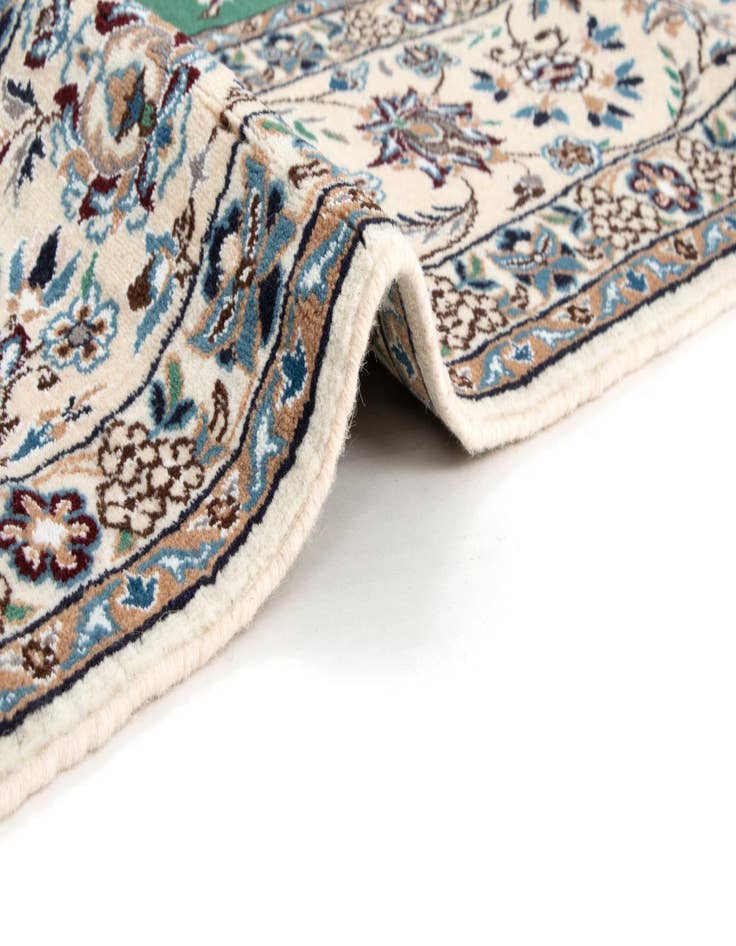 Detail image of 6' 6 x 9' 11 Hand Knotted Nain Persian Rug