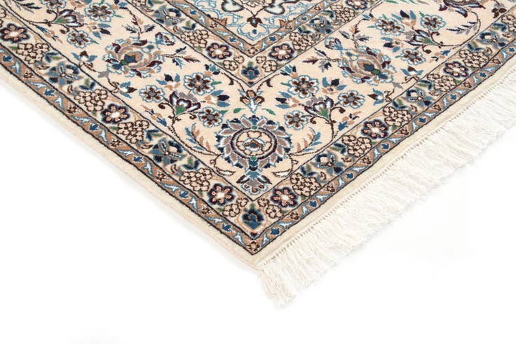 Detail image of 6' 6 x 9' 11 Hand Knotted Nain Persian Rug